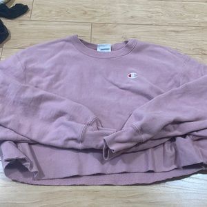 cropped crew neck